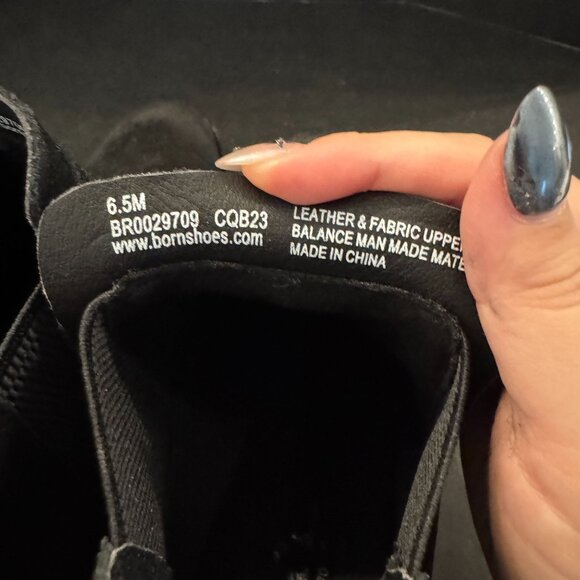 Born Laney Chelsea Boots Women's Black Suede Ankle, Size 6.5M NWOB - Picture 9 of 10